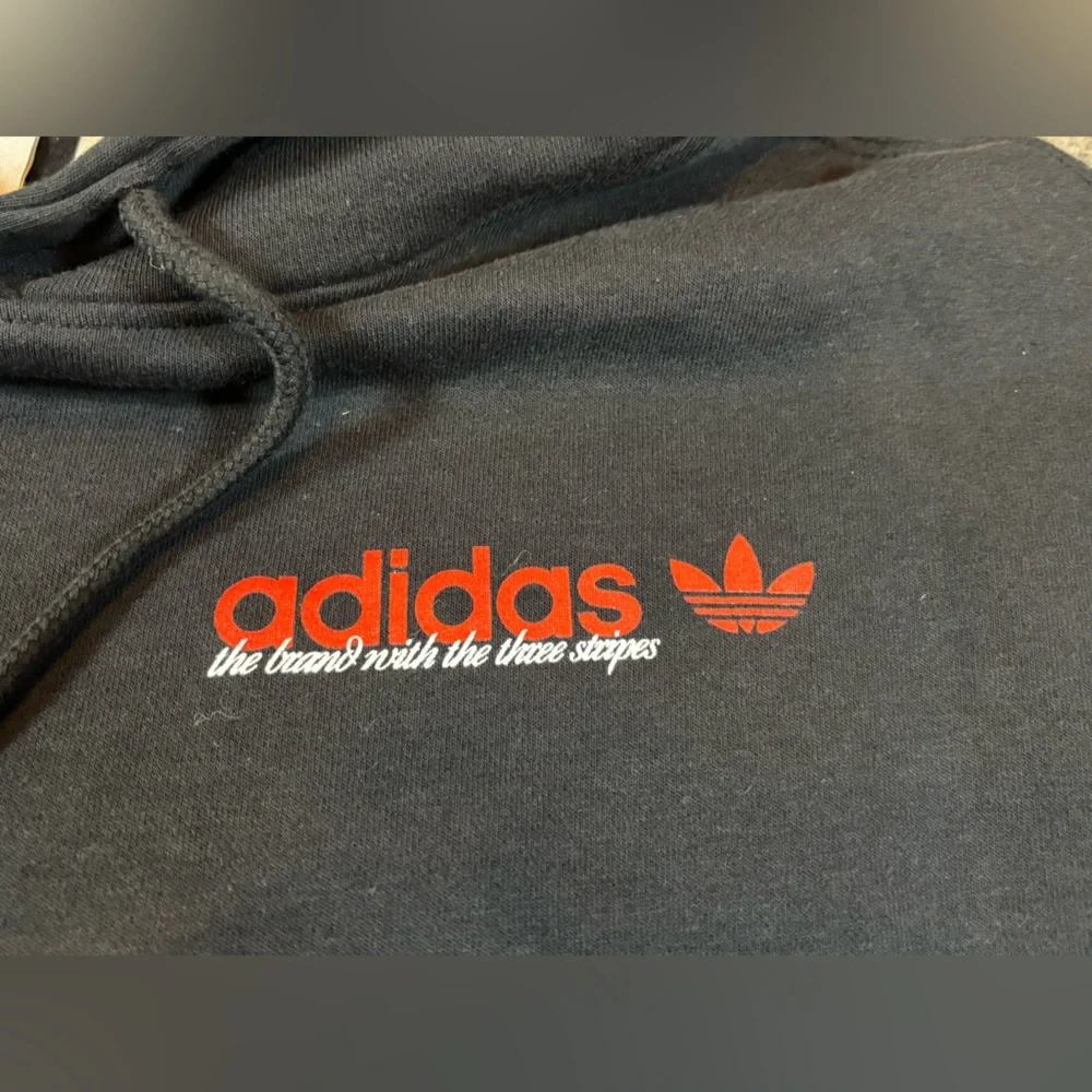 NWT‎ Adidas Black Hoodie with Red Logo Men’s Size 2XL